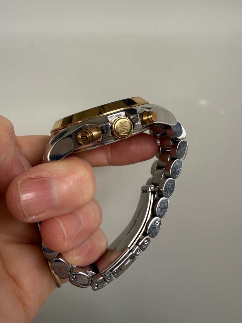 Michael Kors Chronograph Two-Tone Stainless Steel Bracelet Watch 43mm MK5976 - Picture 3 of 6